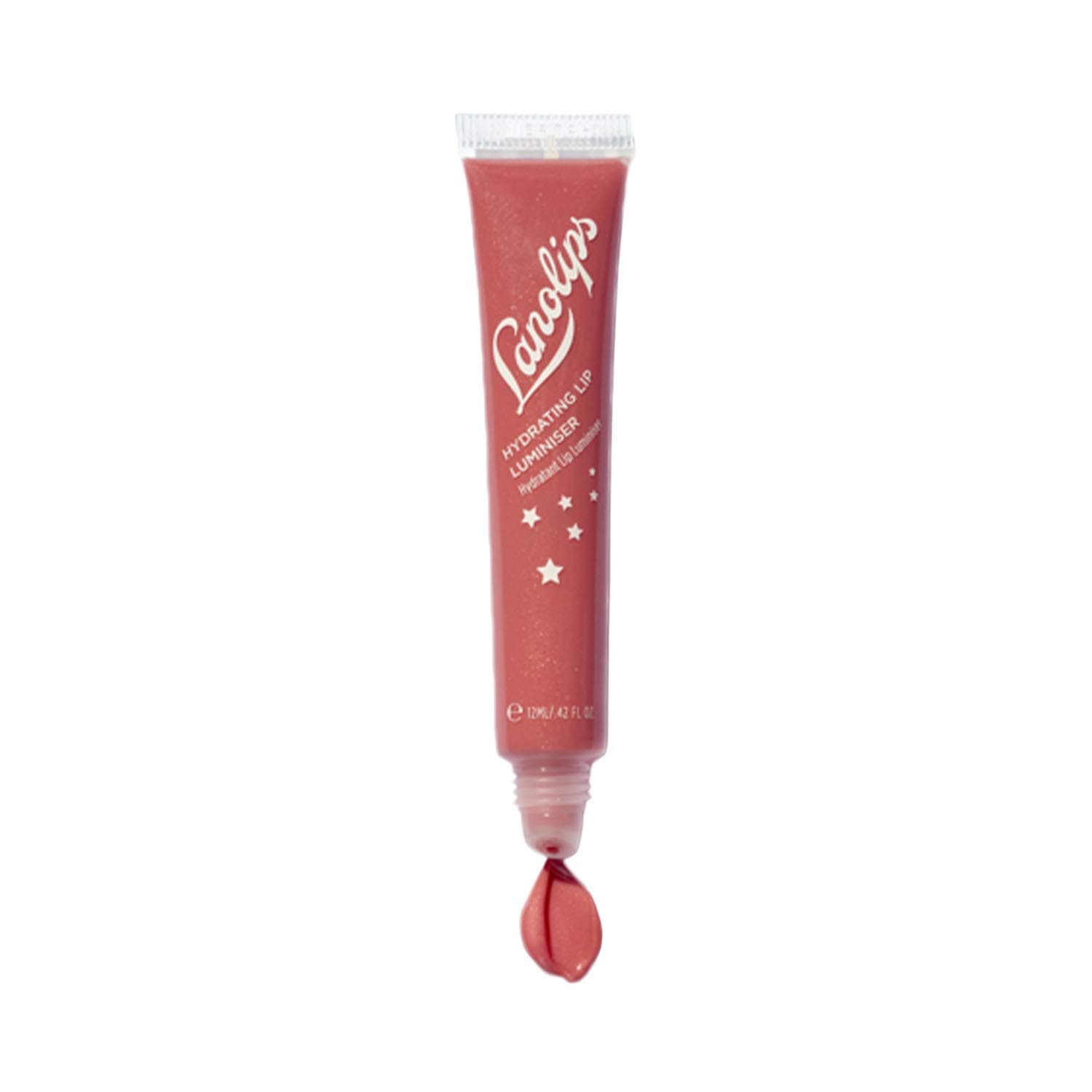 Lanolips Hydrating Lip Luminizers Beach Pop - Natural Lanolin-Based Lip Shimmer - High-Gloss Lip Luster (12ml / 0.42oz)