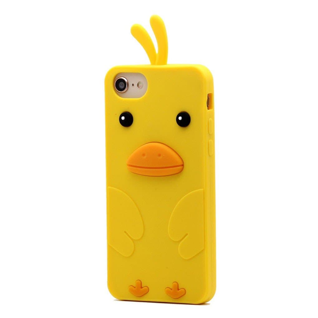 iPhone 8/7 / 6 / 6S Case Universal Design, Cute Duck Chick Design Soft Silicone Cover Shell for Apple iPhone 7 and iPhone 8 and iPhone 6/6S (4.7 inch Screen) (Yellow)