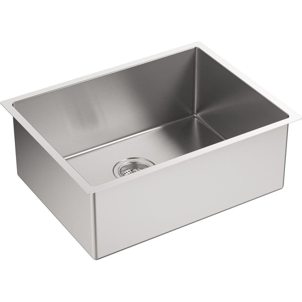 Strive® 24" Undermount Kitchen Sink with Basin Rack, Stainless Steel Single-Bowl Kitchen Sinks, K-5286-NA