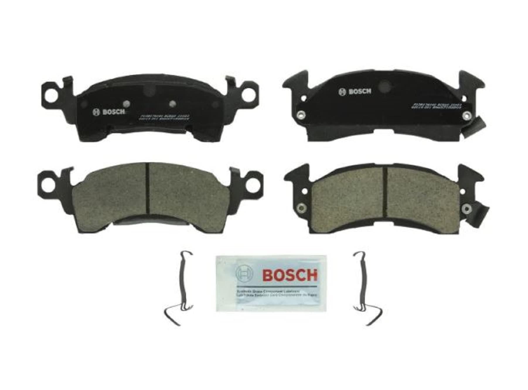 BOSCH BC52S QuietCast Premium Ceramic Disc Brake Pad Set - Compatible with Select Select Buick; Cadillac, Checker, Chevrolet, GMC, Jeep, Oldsmobile, Pontiac; FRONT