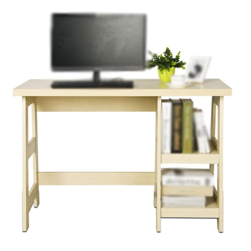 DFHHG® Bookshelf, Desktop Computer Desk MDF Particleboard Maple Color durable