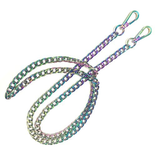 ONBLUE BL-C 10MM Wide Colorful Flat Hardware Chain Strap for Handbags Replacement Chains for Wallet Clutch Satchel Tote Bag 47" Purse Strap Chain Shoulder Crossbody Bags Straps