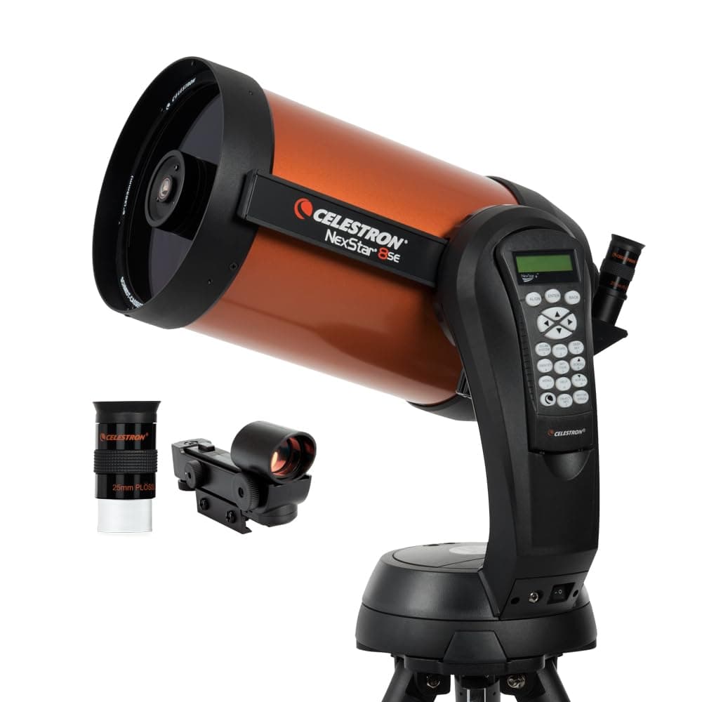 11069 NexStar 8SE Computerised Schmidt-Cassegrain Telescope with Advanced GPS, Astroimaging and AutoAlign Features, Black/Orange