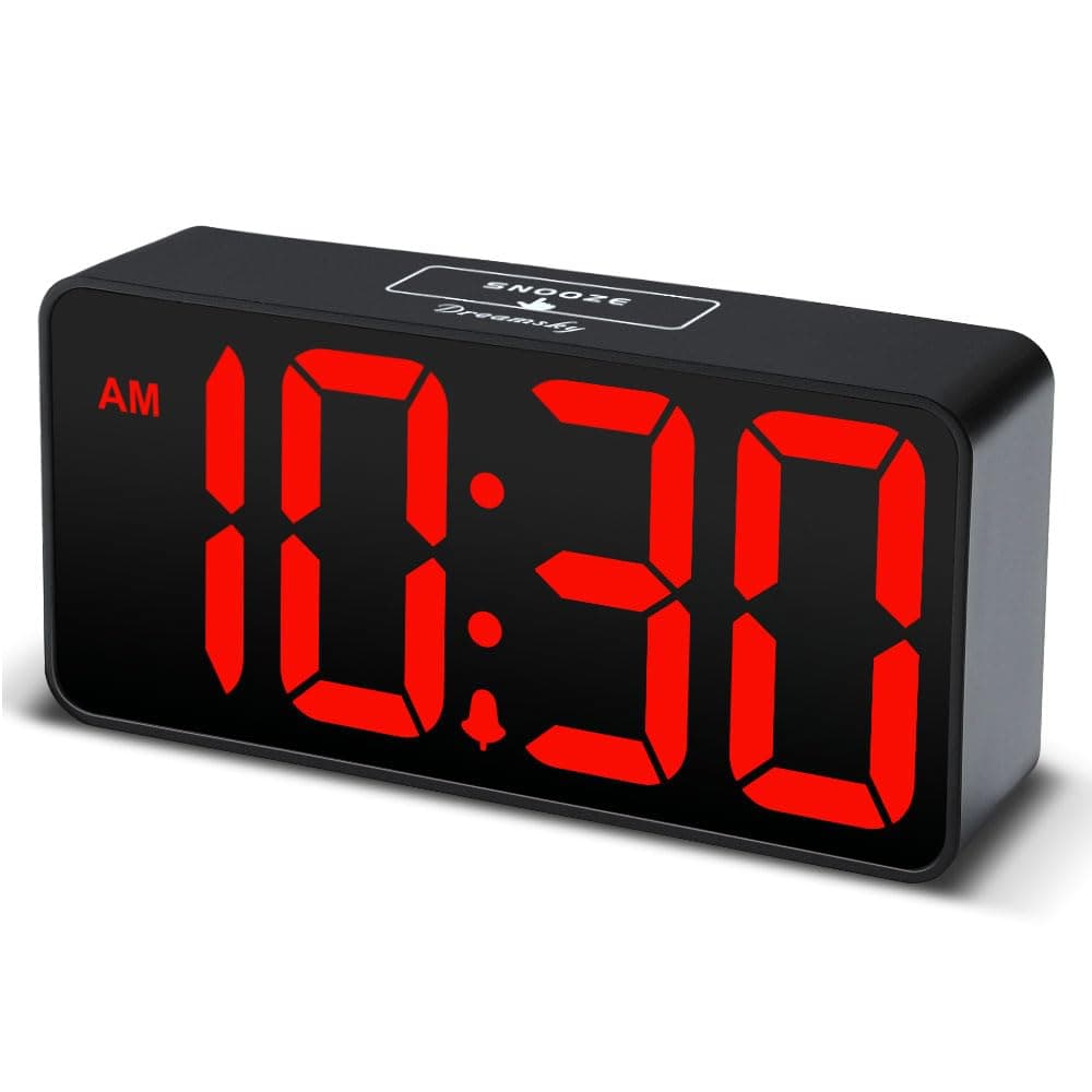 DreamSky Compact Digital Alarm Clock with USB Port for Charging
