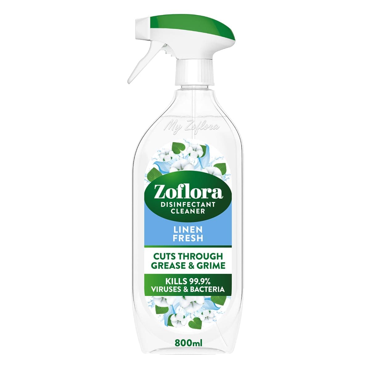 Zoflora Linen Fresh Multipurpose Spray, Multipurpose Disinfectant Liquid, Antibacterial & Multi-Surface, Pet Safe Disinfectant, Kills 99.9% Of Bacteria & Viruses, 1 X 800 ml