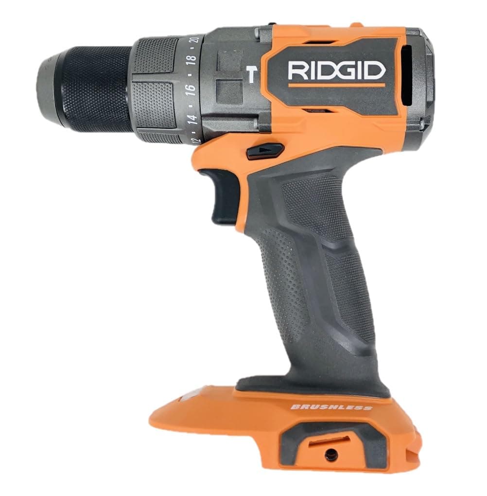 Ridgid 18V Brushless 1/2'' High Torque Hammer Drill/Driver, Orange