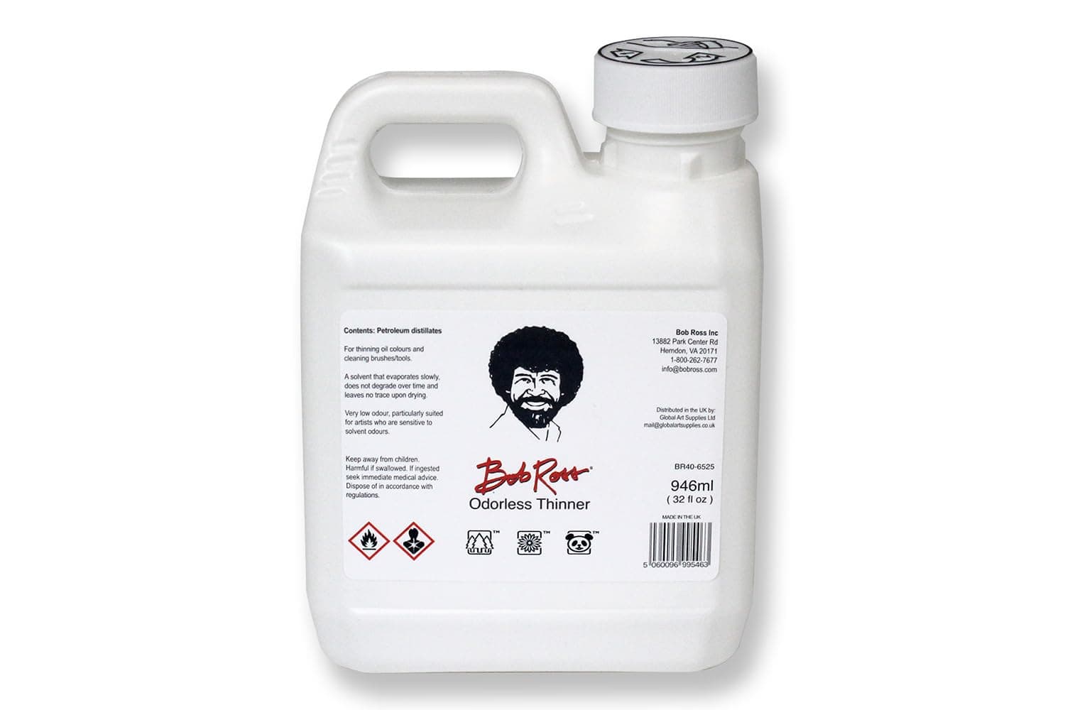 BOB ROSS 750096525 Odourless Thinner, 946ml