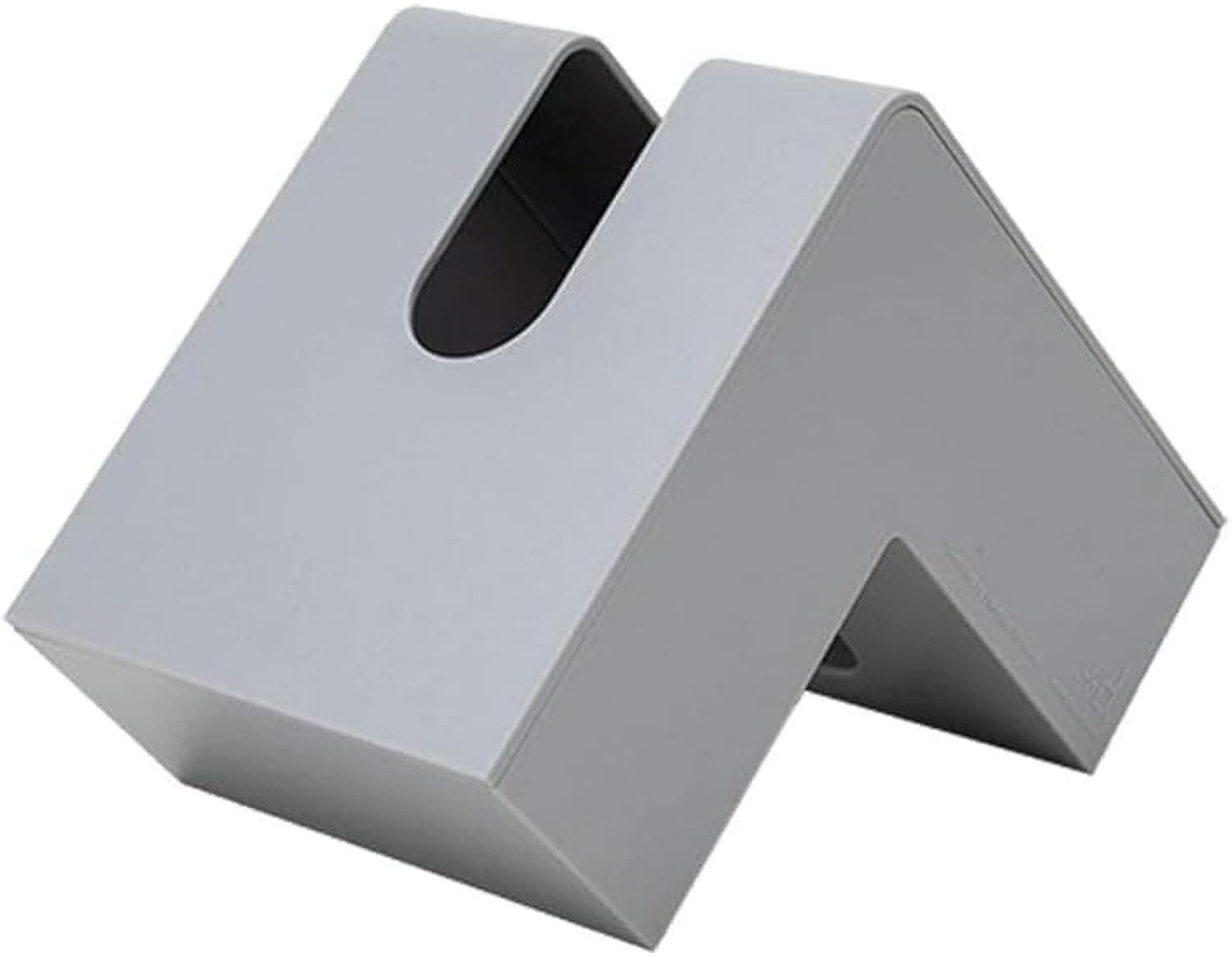 YLmeet Tissue box, Scandinavian creative triangle folio paper box cover, simple modern plastic tissue holder facial tissue dispenser for table, living room, bathroom, store, bookshelf (Grey)