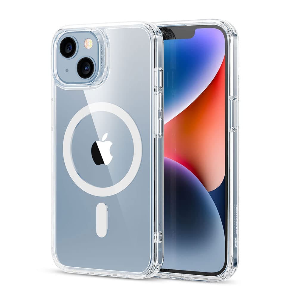 for iPhone 14 Case/iPhone 13 Cases, Magnetic Clear Case Compatible with MagSafe, Shockproof Military-Grade Protection, Classic Hybrid Magnetic Case for iPhone 14/13, Clear