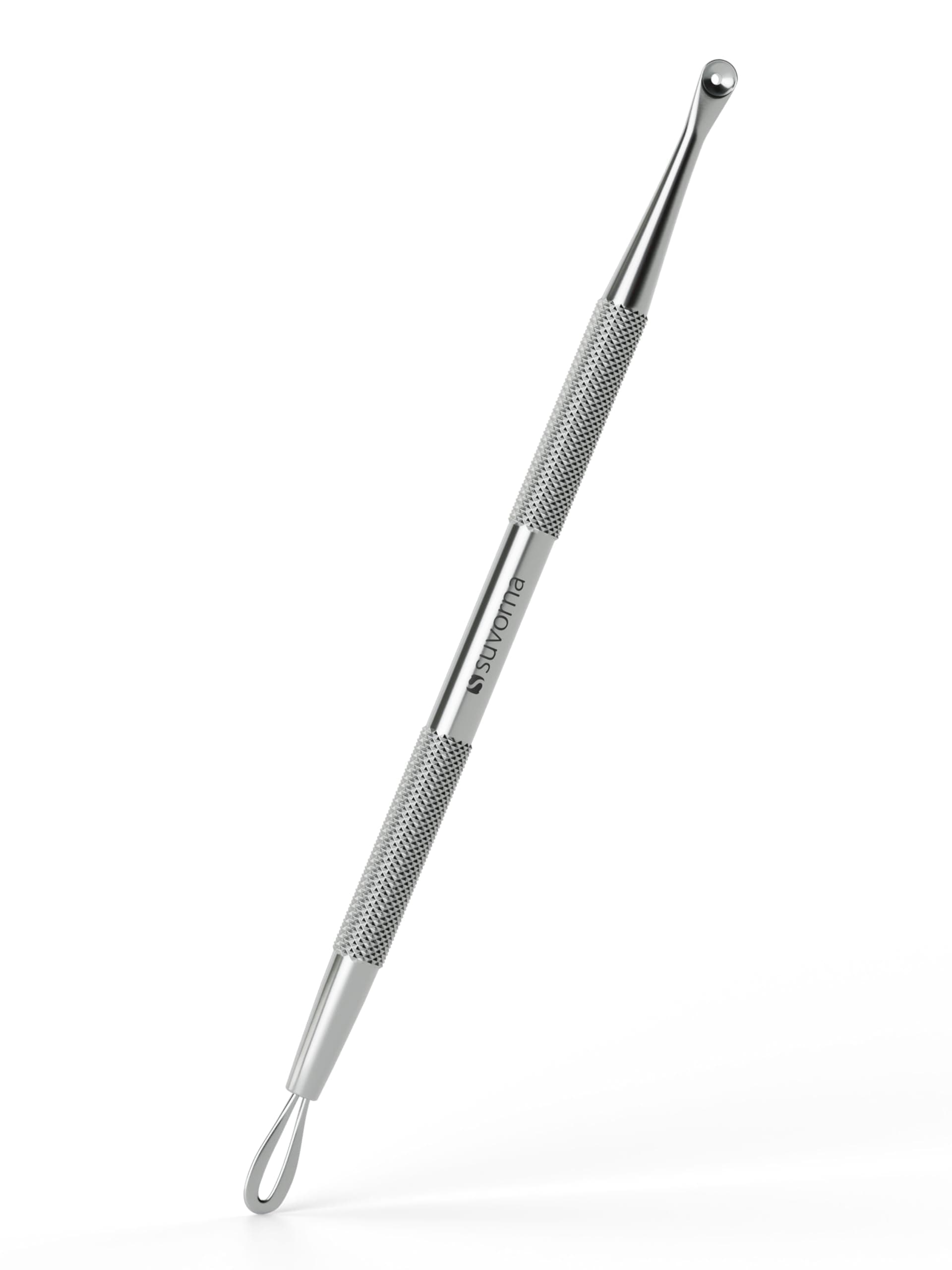 Suvorna Comedone Extractor 2in1, Milia Remover, Nose Blackhead Remover Tool, Whitehead Extractor, Pore Extractor, Black Head Remover for Face, Pore Cleaner, Pimple Popper Tool, Pimple Extractor
