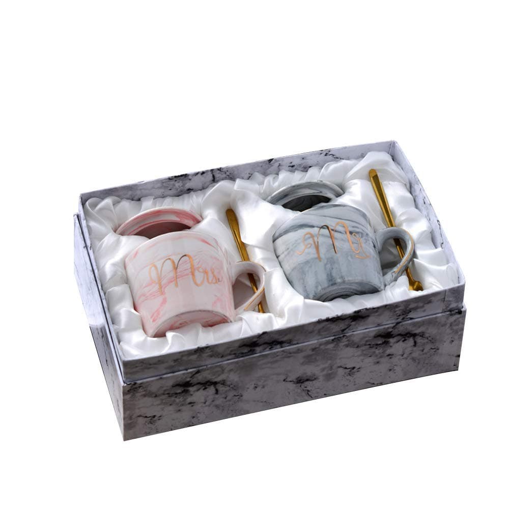 AMERTEER Coffee Mug Set 2 Pieces Set, 400 ml Capacity, assorted, LK279_2, Multicolored