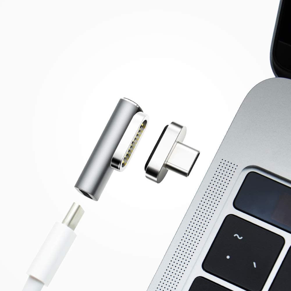 sicotool 20Pins Magnetic USB C Converter Type C Adapter 10Gbps Data,4K Video,100W PD 2.0 QC 3.0 Compatible with Macbook Pro 2016-2018 USB C Tablet Laptop (Space Grey)