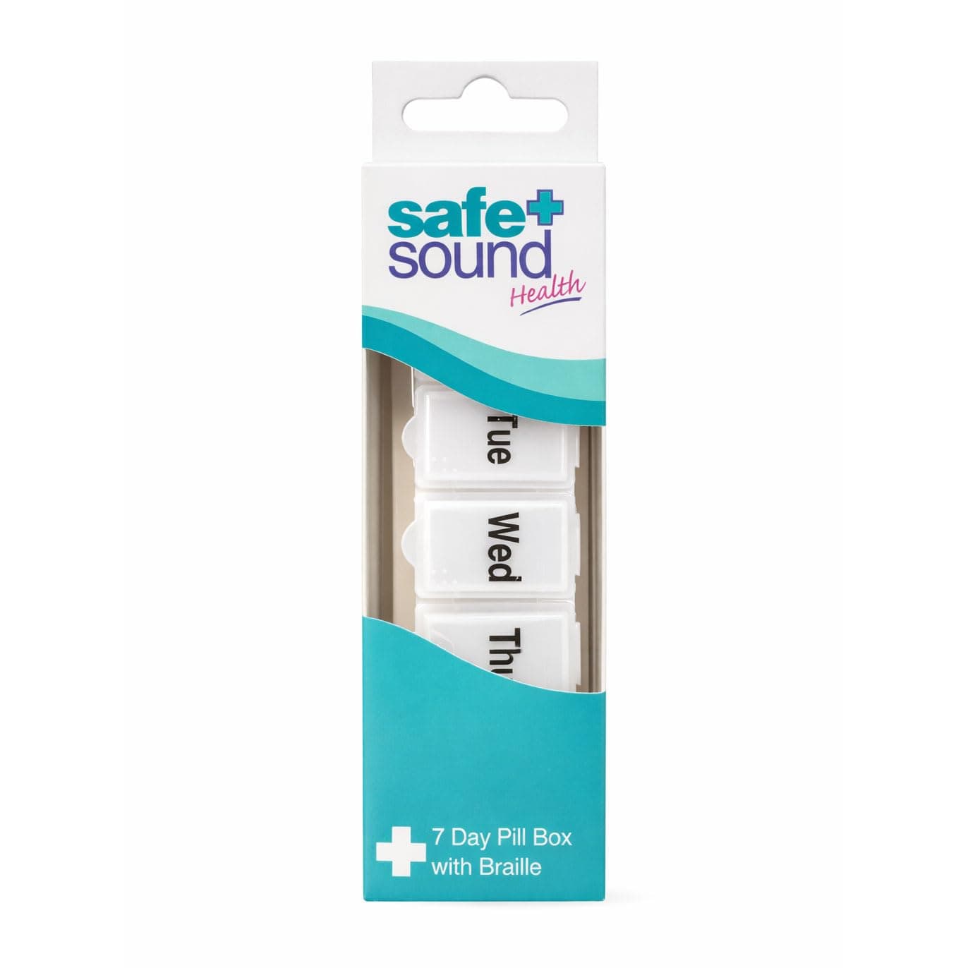Safe and Sound Mini Pocket Sized 7 Day Pill Box, Pop-open-catch lids