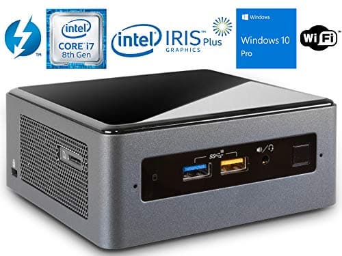 Intel NUC NUC8i7BEH Mini PC/HTPC, Intel Quad-Core i7-8559U Upto 4.5GHz, 8GB DDR4, 1TB HDD, WiFi, Bluetooth, Thunderbolt 3, 4k Support, Dual Monitor Capable, Windows 10 Pro (8GB Ram + 1TB HDD)