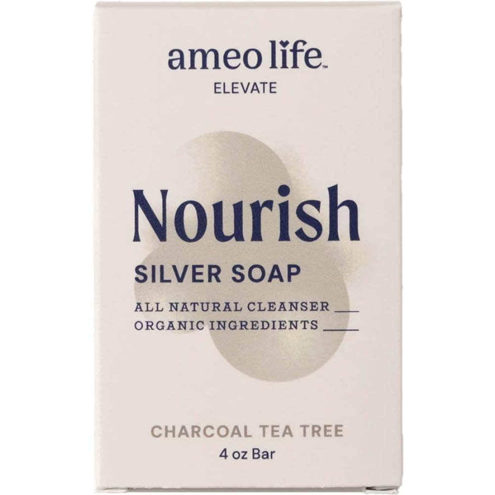 Charcoal Tea Tree Silver Soap with 30 ppm Silver - Naturally Cleanses the Skin, 4 oz Colloidal Silver Soap Bar for Women and Men