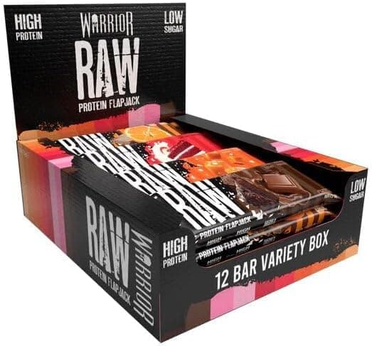 Raw Protein Bars – 20g Protein Per Bar – High Protein Snack Bars Multipack (12 or 24 Bars, 75g Each) – Low Sugar, High Fibre Breakfast & Meal Replacement Bar – Variety Pack Flapjack