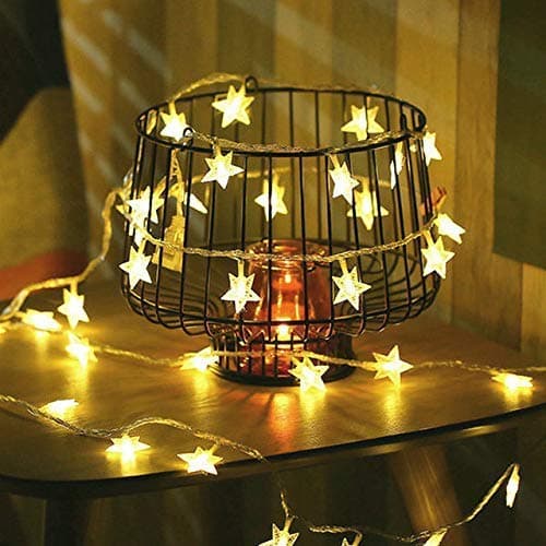 ABASK Twinkle Lights Star Christmas Lights String Lights Halloween Lights 16 FT 40 LEDs Battery Operated Fairy Lights for Christmas Halloween Wedding Thanksgiving Party(Warm White)