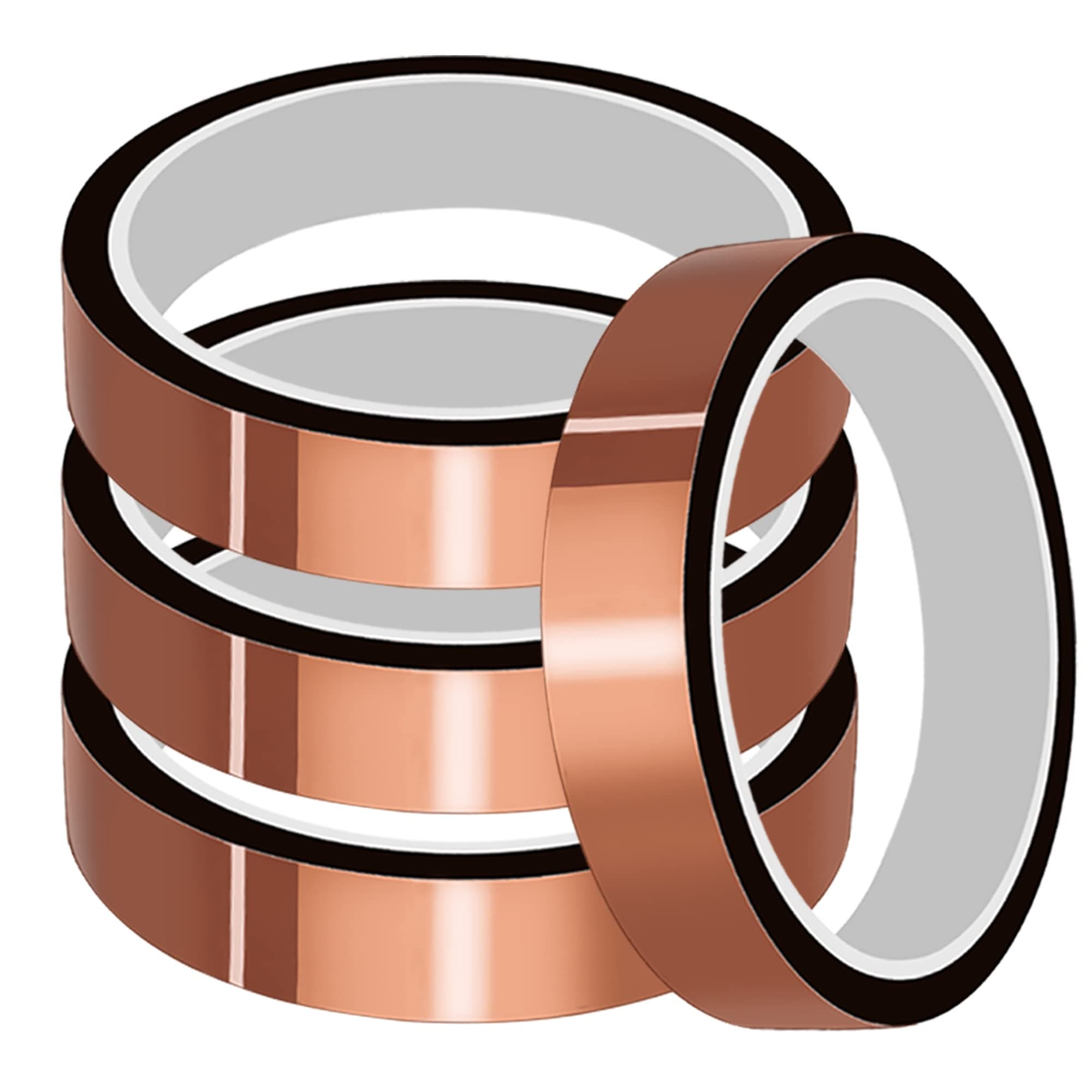 MS WGO High Temperature Tape Heat Tape Heat Resistant Tape Heat Transfer Tape Heat Tape for Sublimation No Residue 10mm X 33m 108ft (Yellow-4 Roll)