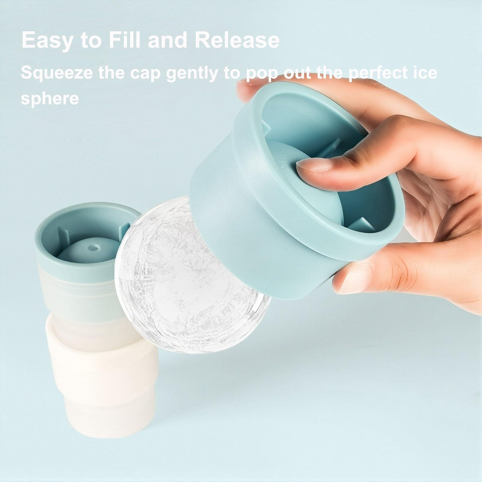 Chiclify Ice Ball Maker Mold, Slow Melting Round Ice Cube Molds with Lids, Reusable Silicone Sphere Ice Mold Maker for Bourbon Whiskey, Cocktails, Easy To Demould and Clean (Mix,6PS)