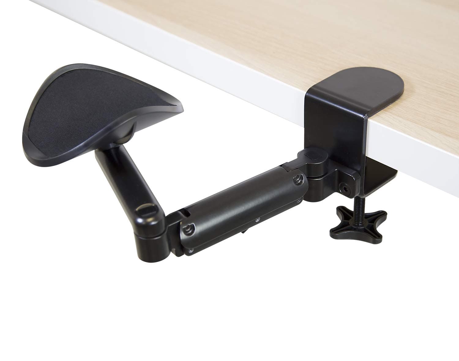 Mount-It! Adjustable Arm Rest for Desk, Ergonomic Elbow & Forearm Support, Height Adjustable Full Motion Rotating Desk Arm with Clamp-On Base for Computer & Keyboard Use, Steel Construction (MI-7145)