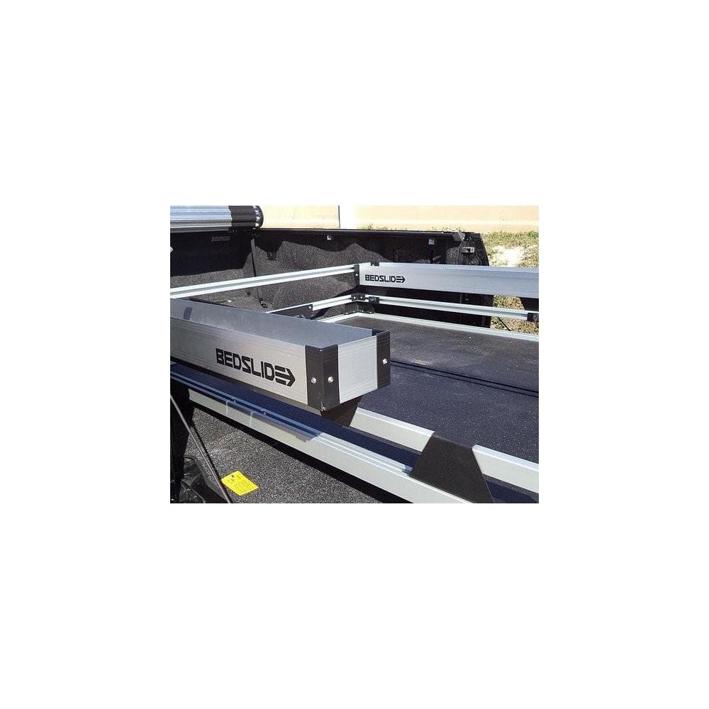 Bedslide Bedbin Side Kix Truck Bed Organizer, Storage Bin Attachments, 2 Boxes for Additional 7x44 Inches of Space on Each Side, Silver