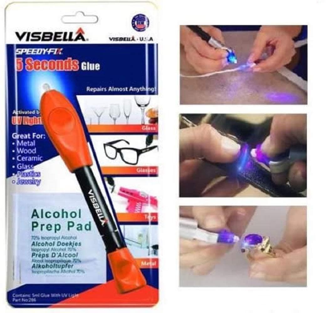 5 Seconds Quick & Easy DIY UV Activated Plastic Wood Glass & Metal Fix Repair Liquid Light Glue