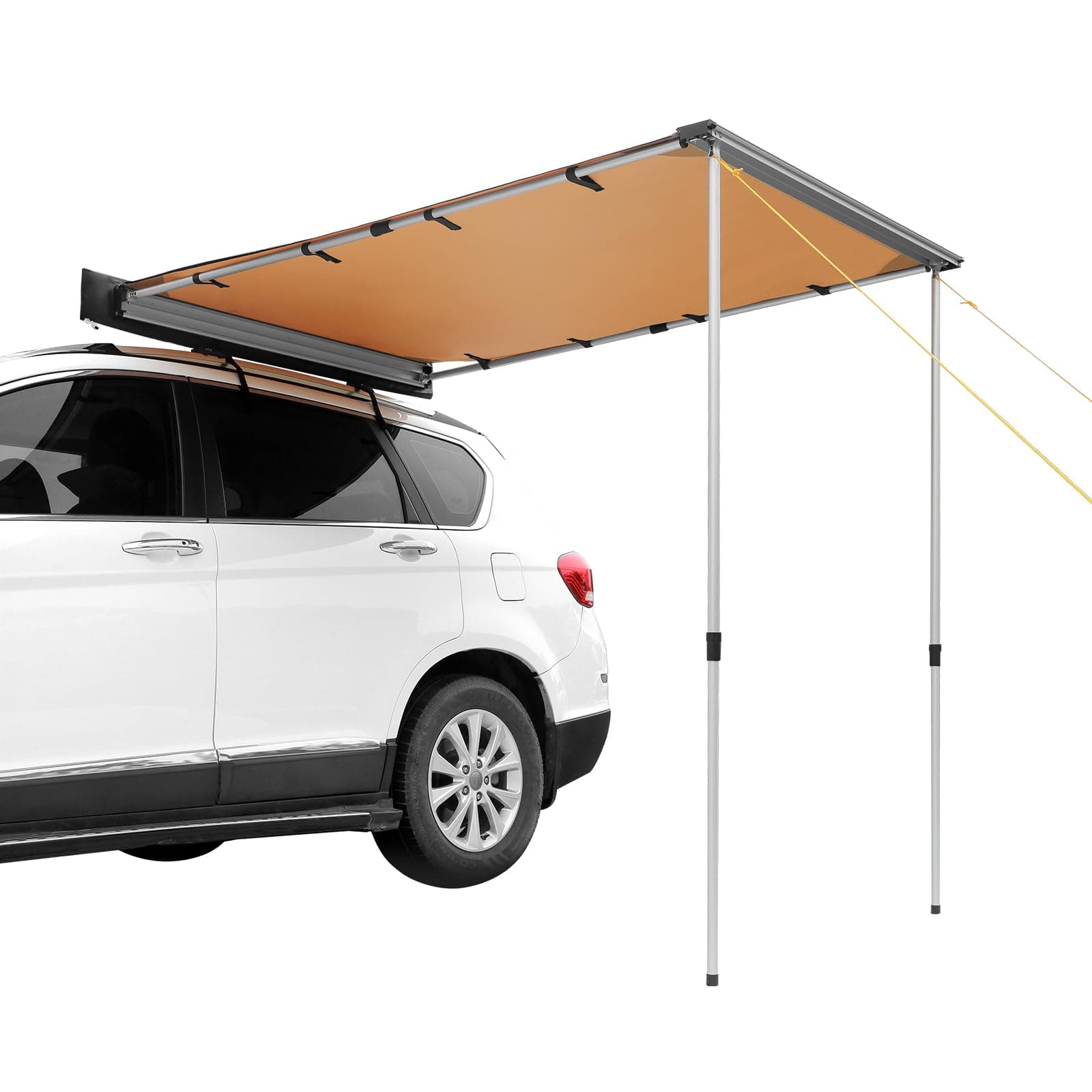 Retractable Large Car Side Awning 6.6' x 8.2' with PU3000mm UV50+ Shade Coverage