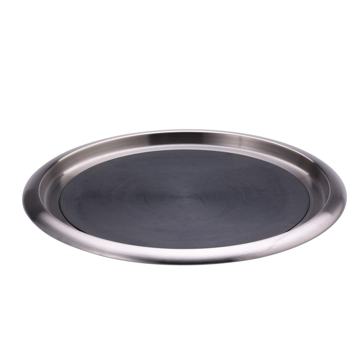 Service Ideas (41cm X 36cm , Molded Insert, Silver) - TR1614SR Tray, 18/8 Stainless Steel, Solid Rubber, 41cm x 36cm