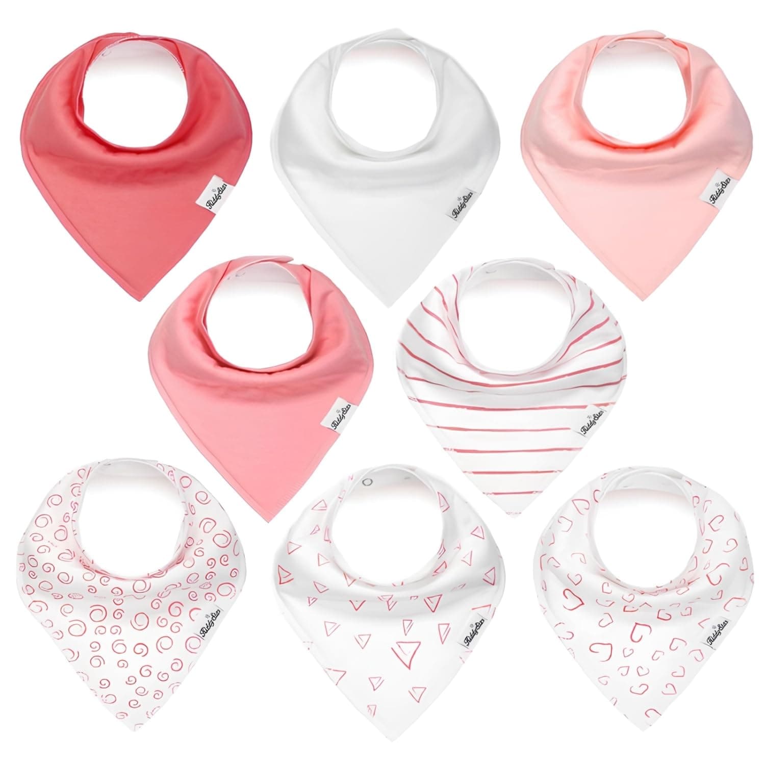 Drool Bibs for Babies – Organic, Unisex, Soft Absorbent Teething Bibs with Adjustable Snaps