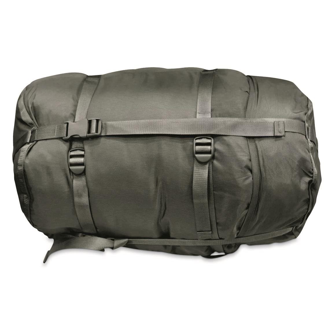 Military Style Compression Sack for Sleeping Bag –Large Nylon Foliage - Waterproof Stuff Sack w/Drawstrings - Compression Sacks for Backpacking, Hiking, Sports & Travel