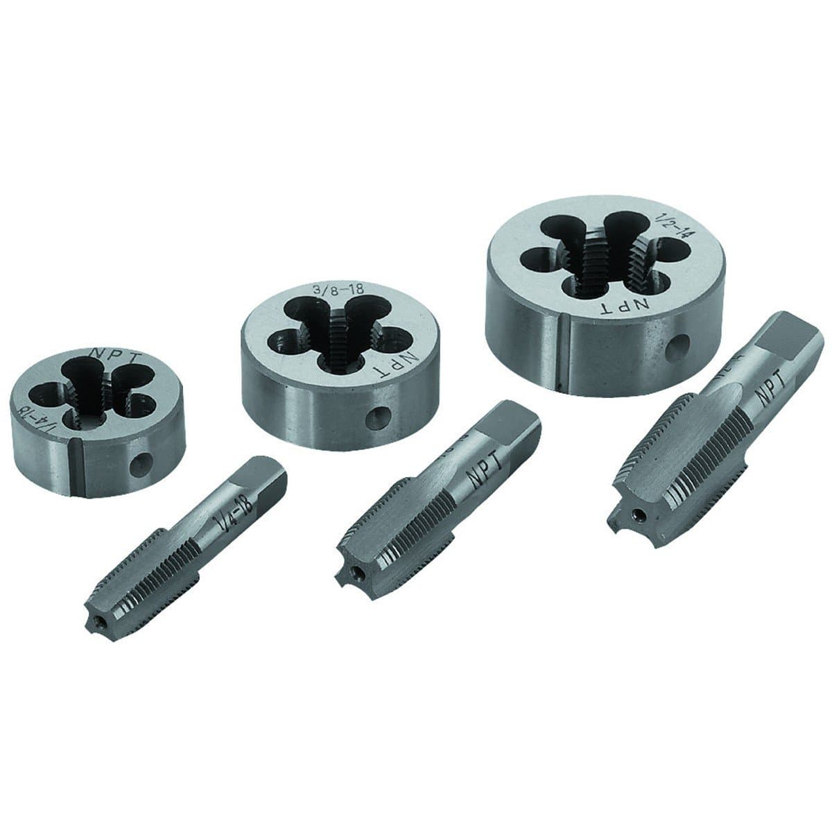6 Piece Pipe Tap & Die Set