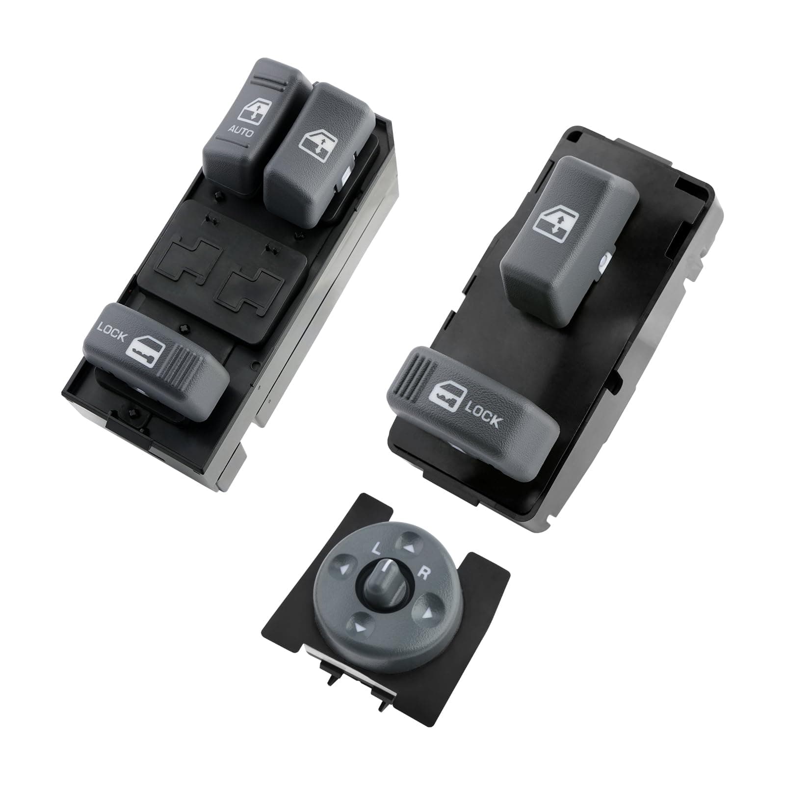 Master Power Window Switch Mirror Control Driver & Passenger Side 2 Door, Compatible with 1994-2001 Chevy GMC C1500 C2500 C3500 K1500 K2500 K3500 Tahoe Yukon, Replaces# 15151356, 15151362, 15009690