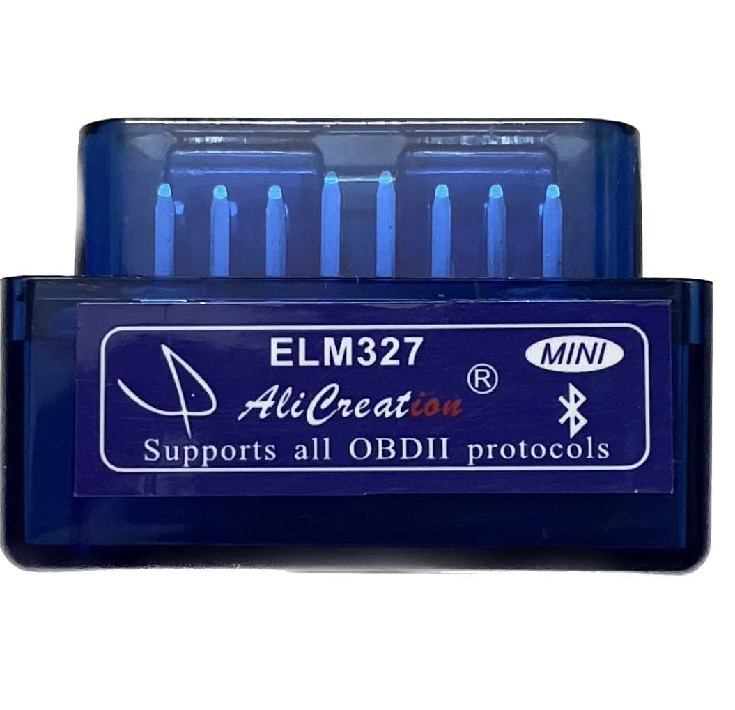 ALI CREATION Android Torque ELM 327 2.1v OBD2 car diagnostic tool for 2010+ cars |Bluetooth ELM 2.1 With BS6 Bike Support and IOS Support system application.