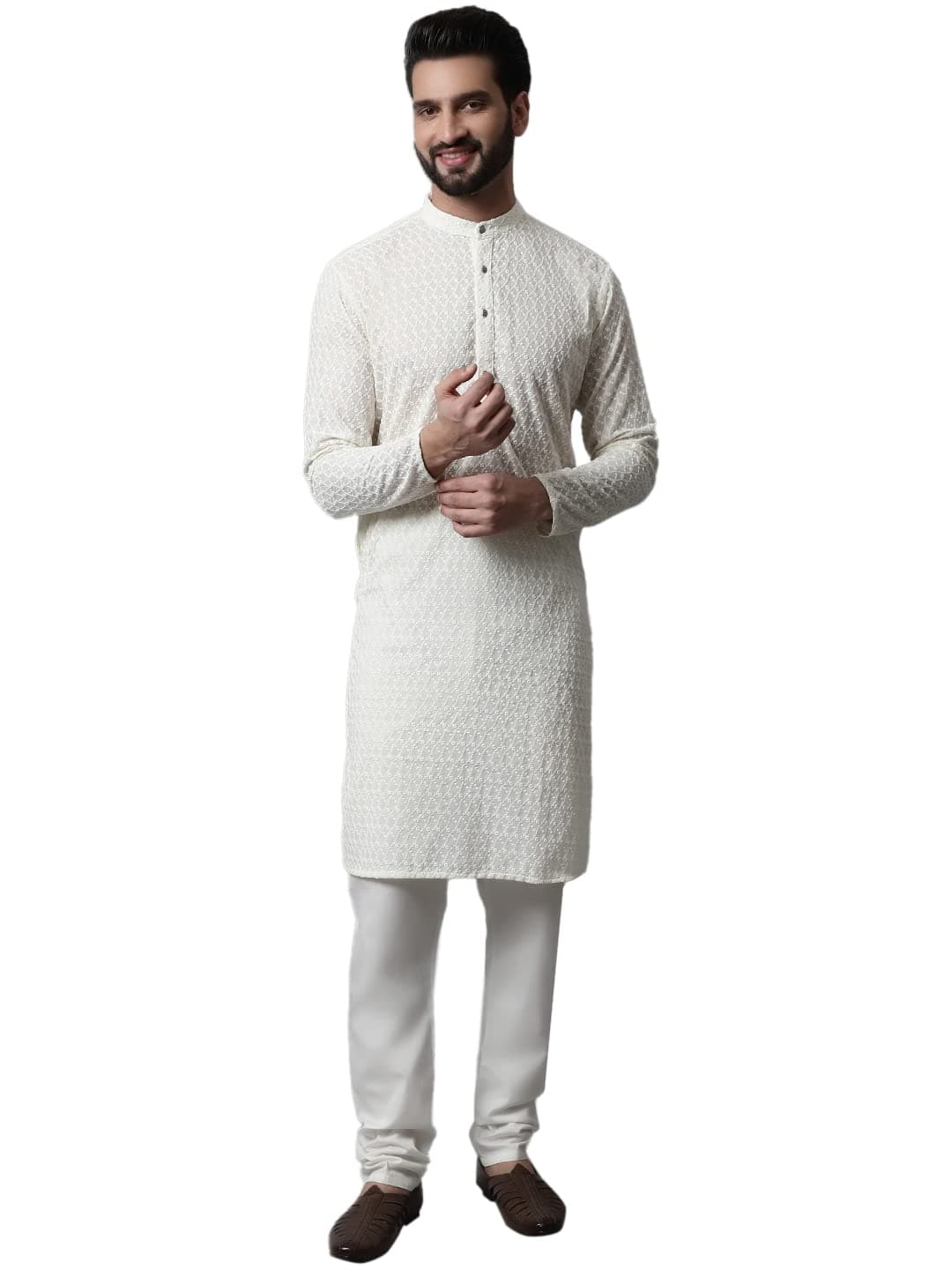 Jompers Men Embroidered Kurta with Churidar