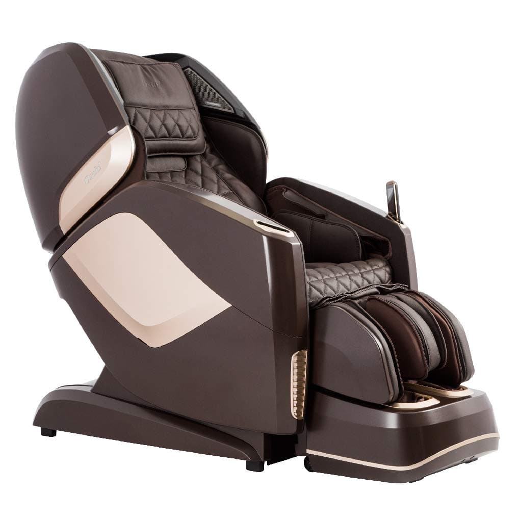 Osaki OS-Pro Maestro 4D Zero Gravity Massage Chair with Heated Rollers, L-Track Design, Touch Screen Remote (Brown)