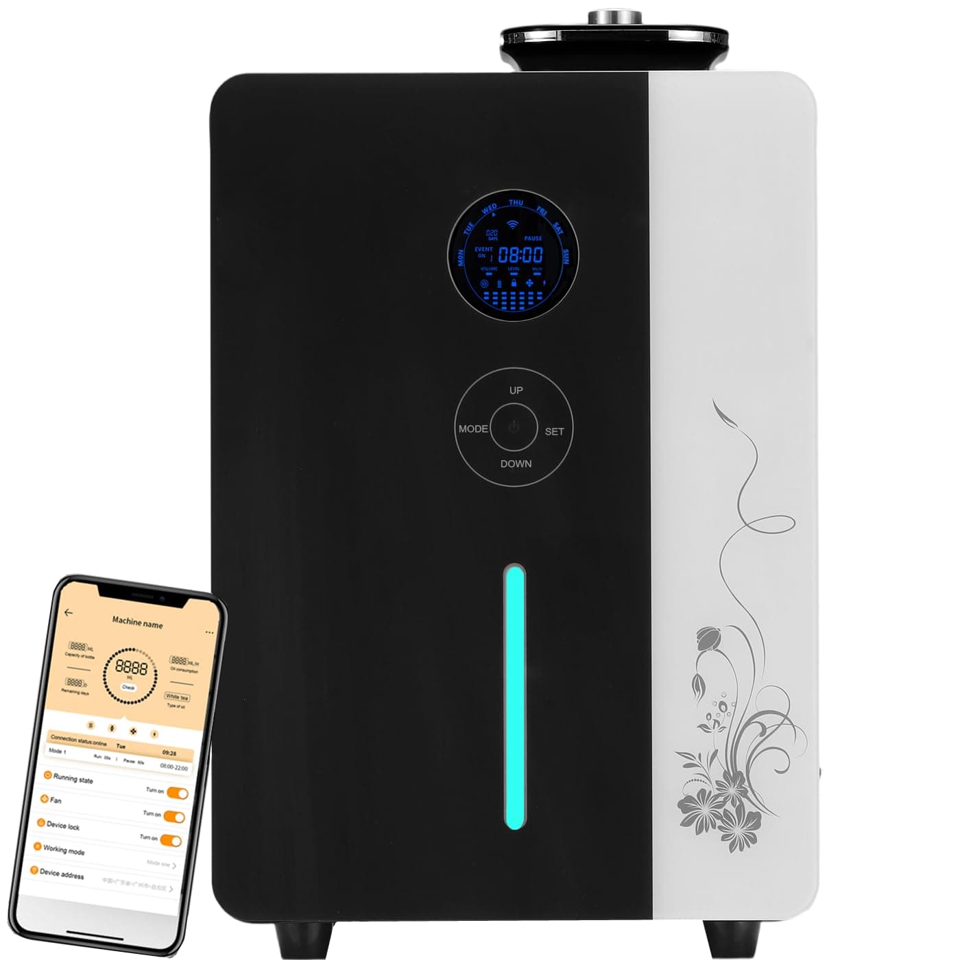 2025 HVAC Waterless Oil Diffuser for 7,500 Sq. Ft Spaces- Smart App Scent Air Machine - Whole House & Commercial Essential Oil Diffusers | Cold Air Aromatherapy Diffuser for Home,Office,Hotel