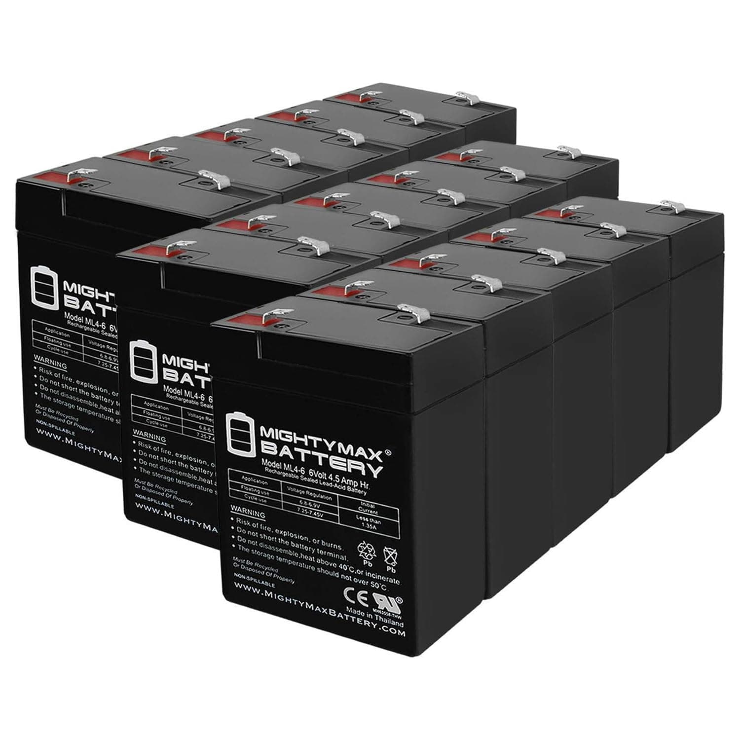 Mighty Max Battery 6V 4.5AH SLA Replacement Battery for Jiming JM-6M4.5AC - 15 Pack