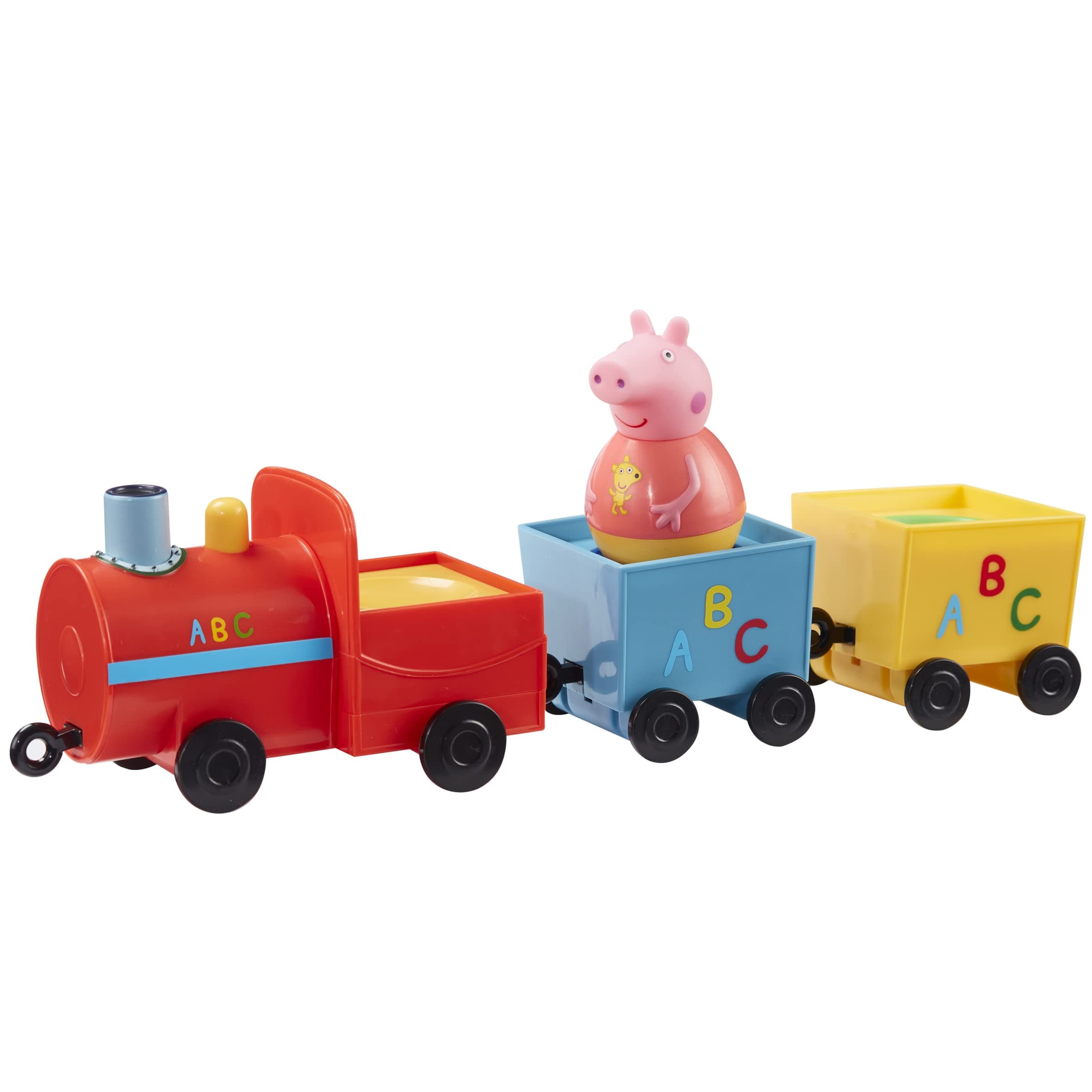 Weebles Pull Along Wobbily Train, First Peppa Pig Toy, Preschool Toy, Imaginative Play, Gift for 18 Months+