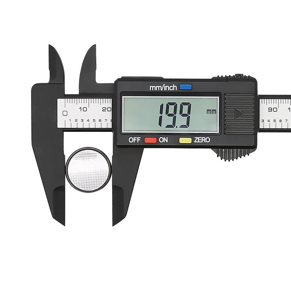 Digital Caliper - Plastic Electronic Vernier Caliper with Extra Large LCD Screen, 0-6 Inches/0-150 mm Conversion Auto Off Featured Measuring Tool