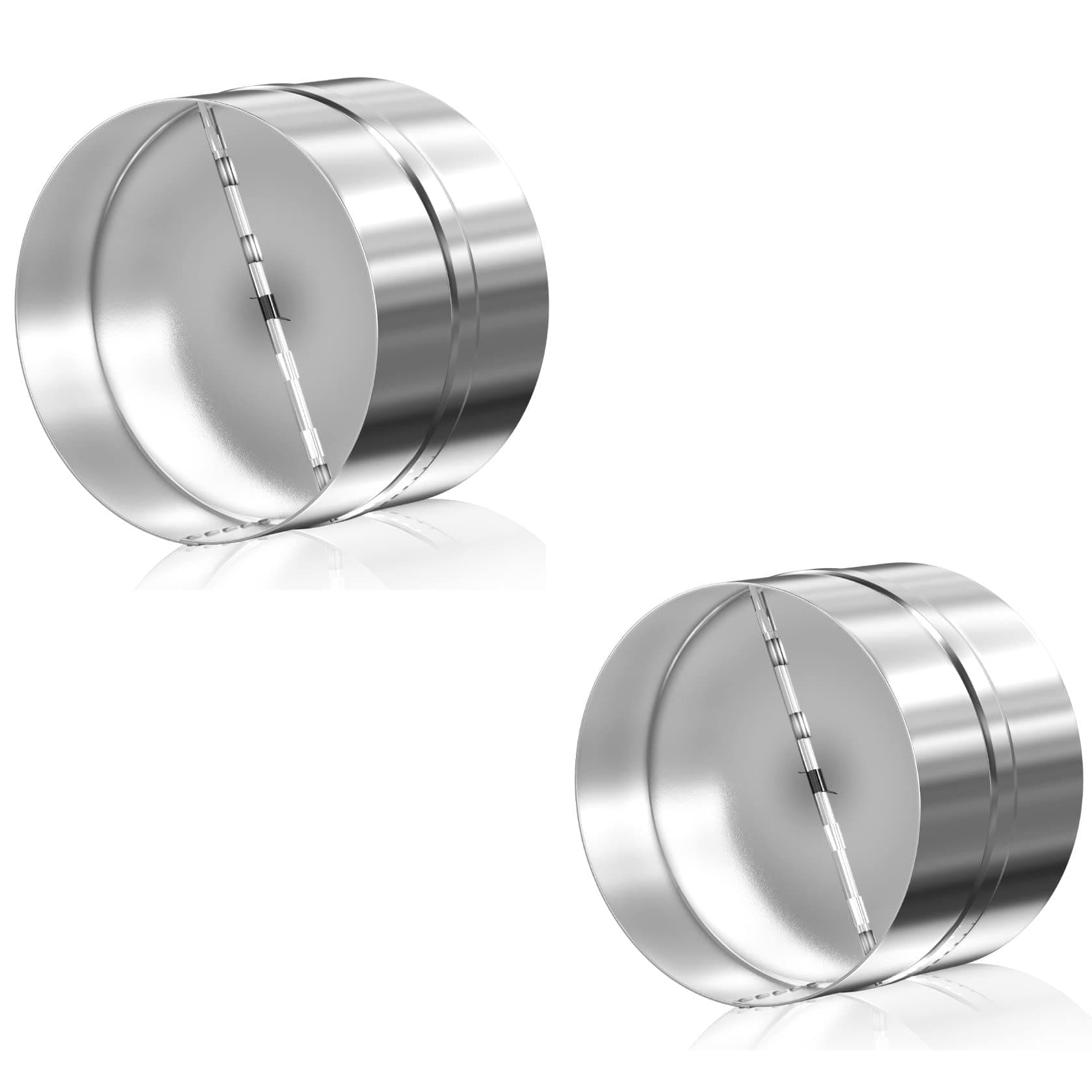 Hon&Guan Duct Damper 4 inch, Backdraft Damper One-Way Airflow Vent Damper Backflow Preventer for 4 Inch Duct Dryer Vent Hose