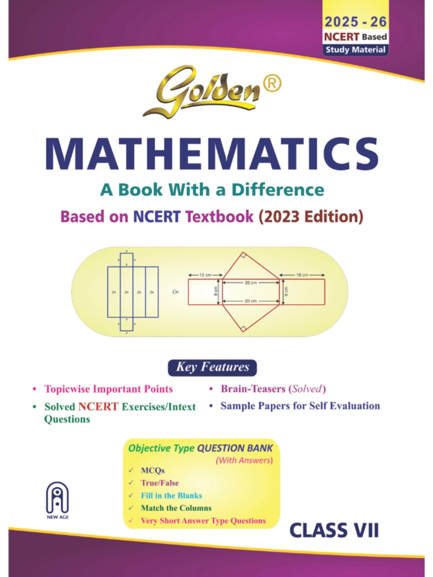 Golden Mathematics: (With Sample Papers) A Book with a Difference for Class- 7 (For 2020 Final Exams) Paperback