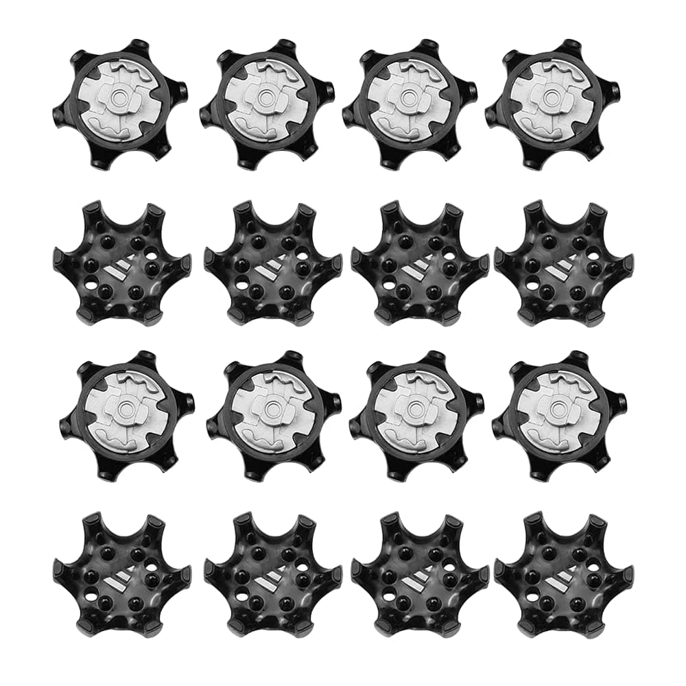 16 Pcs Replacement Golf Spikes Cleats, Black, Modern Style, Golf Shoe Cleats, Tooth Spikes for Easy Install