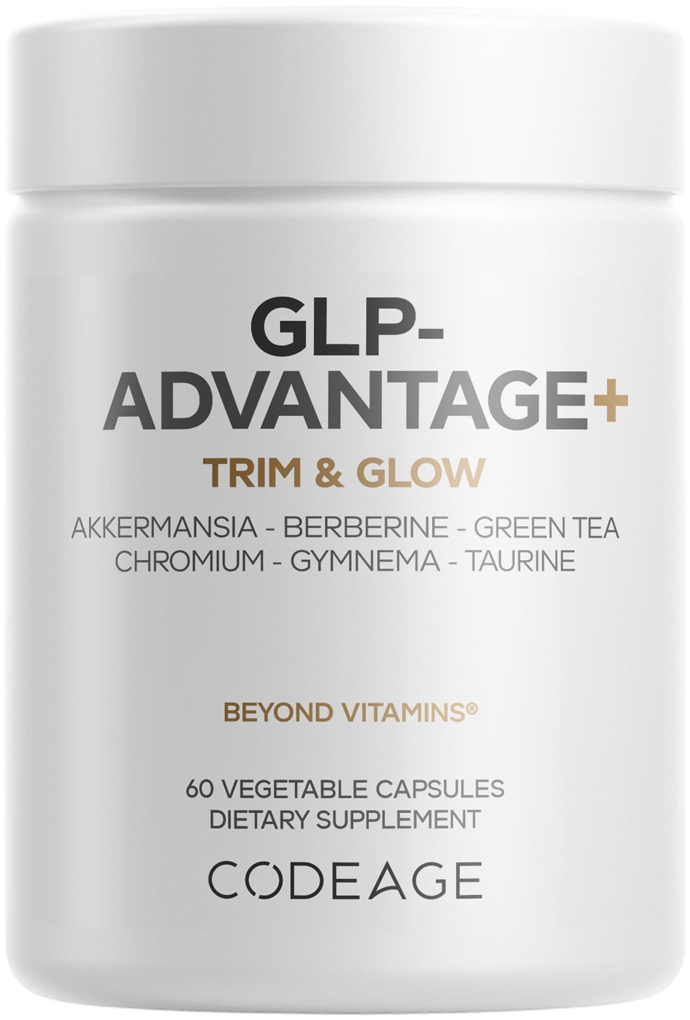 GLP-Advantage+ Supplement - Metabolic & GLP-1 Activity Support - Chromium, Berberine, Green Tea, Gymnema, Curcumin, Taurine, Resveratrol - Weight Management & Gut Health, Non-GMO - 60 Capsules
