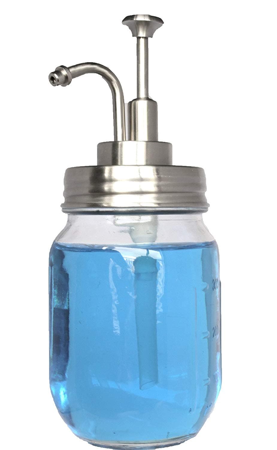 KRUVAN Rust Proof Mason Jar Liquid Soap or Lotion Dispenser Pump and Lid Kit Set for Standard Regular Mouth Jars (JAR NOT INCLUDED) only