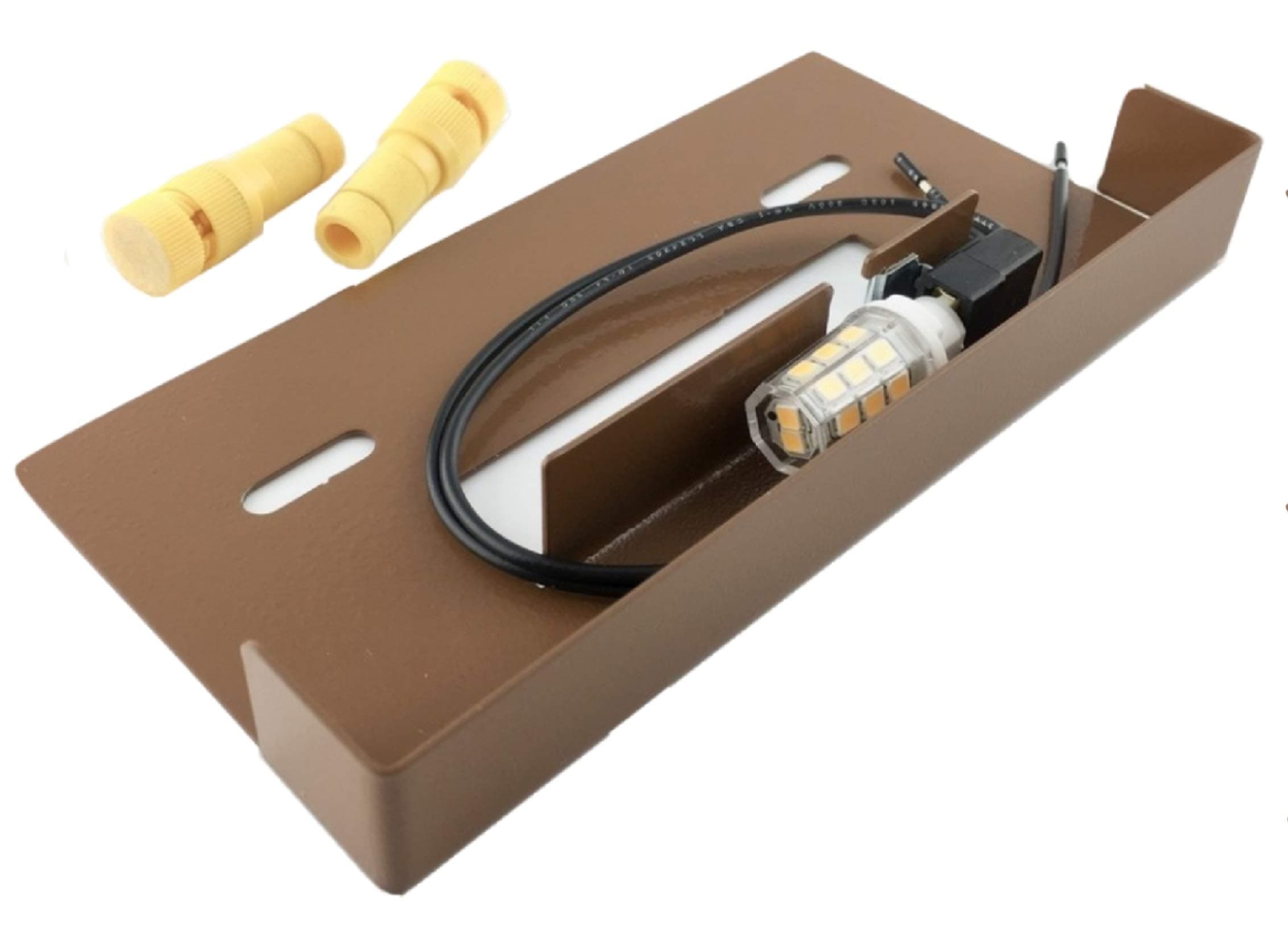 SRRB Direct Low Voltage Hardscape Paver Recessed Retaining Wall Step Light Fixture w/LED Bulb (1, Warm White LED)