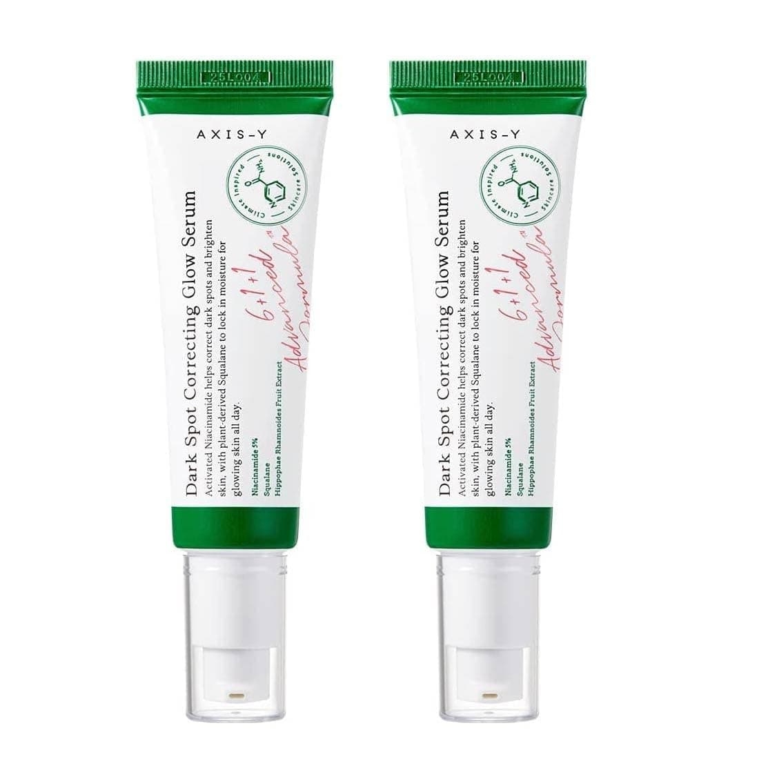 Axis-Y AXIS_Y Dark Spot Correcting Glow Serum 50ml / 1.69 fl. oz | Korean Skincare |Brightening Serum, Dark Spot Treatment, Hyperpigmentation Treatment (Pack of 2)