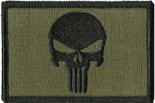 Punisher Tactical Patch - Olive Drab Applique Souvenir Accessory
