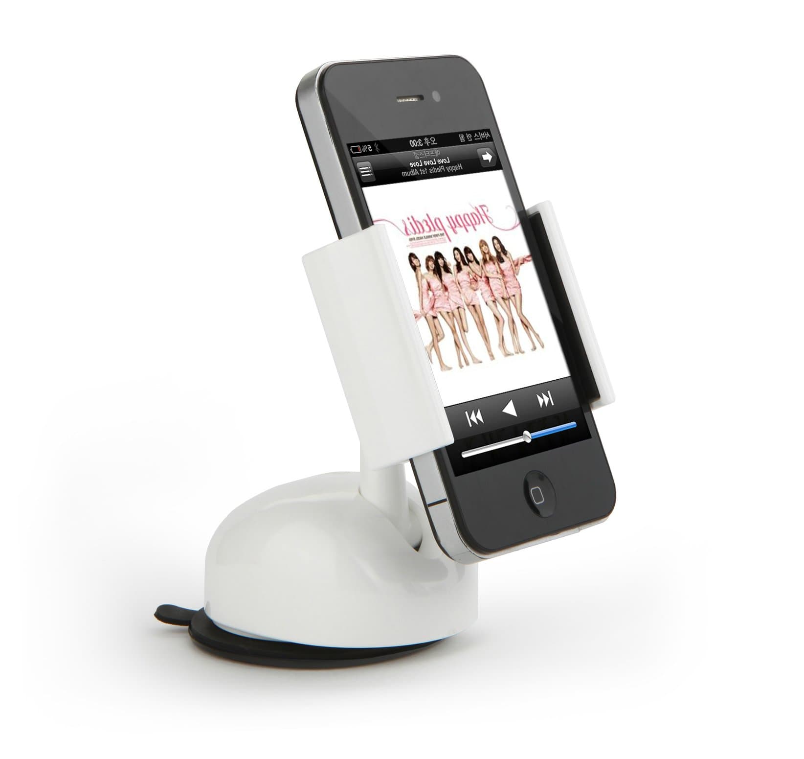 Car Dashboard Windshield Universal Smartphone iPhone Car Mount Holder Cradle for iPhone 6, 6 Plus. 5S, 5C, 5 iPod Touch Samsung Galaxy S5, S4, Note, Smartphone car mount (White)