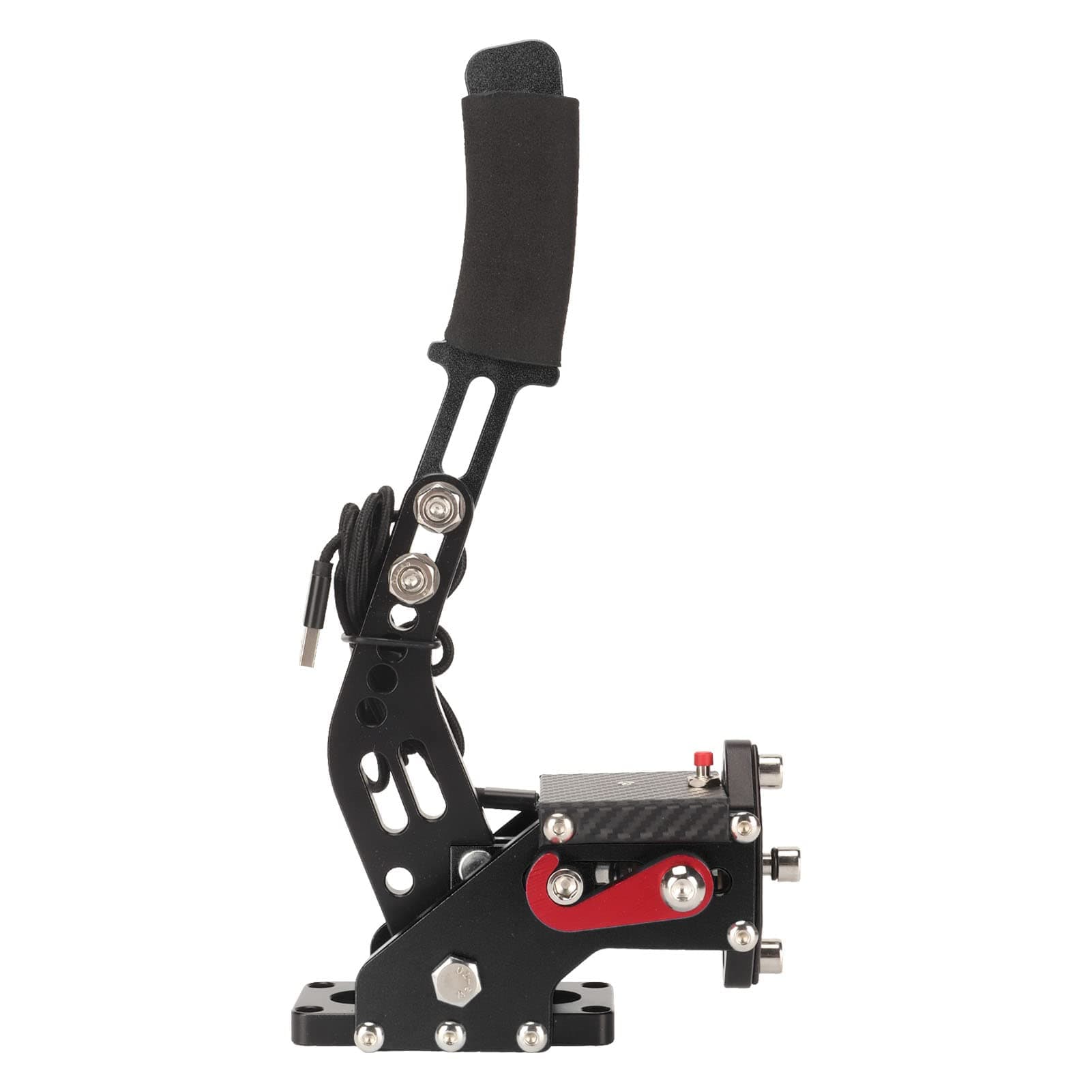 DAUB 64 Bit USB Handbrake for Sim Racing Games - Compatible With G27 G25 G29 T500 T300 - Linear E Brake With Non Plus Hall Sensor - FANATECOSW LFS DIRT RALLY (Black)