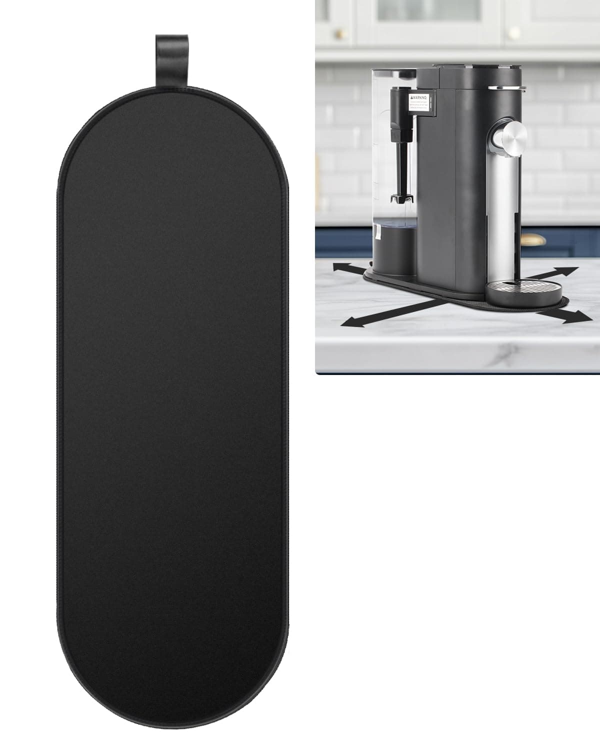 Sliding Pad for Ninja Single Serve Coffee Maker PB051 and PB041 - Smooth Glide with Anti-Slip Base, Perfect Accessories Fit for Ninja Coffee Machine PB051/PB041, Includes Hanging Strap